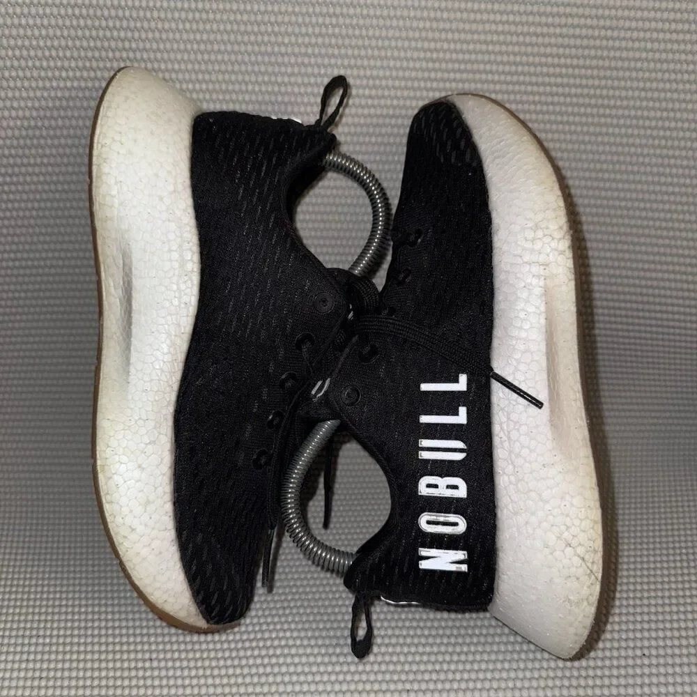 NOBULL JOURNEY Black White Athletic Comfort Running Shoes Sneakers Womens Size 7